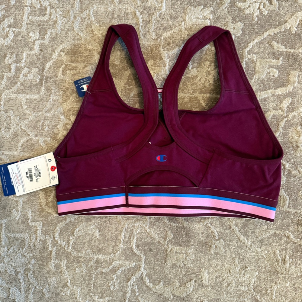 Champion Sports Bra in Burgundy and Pink